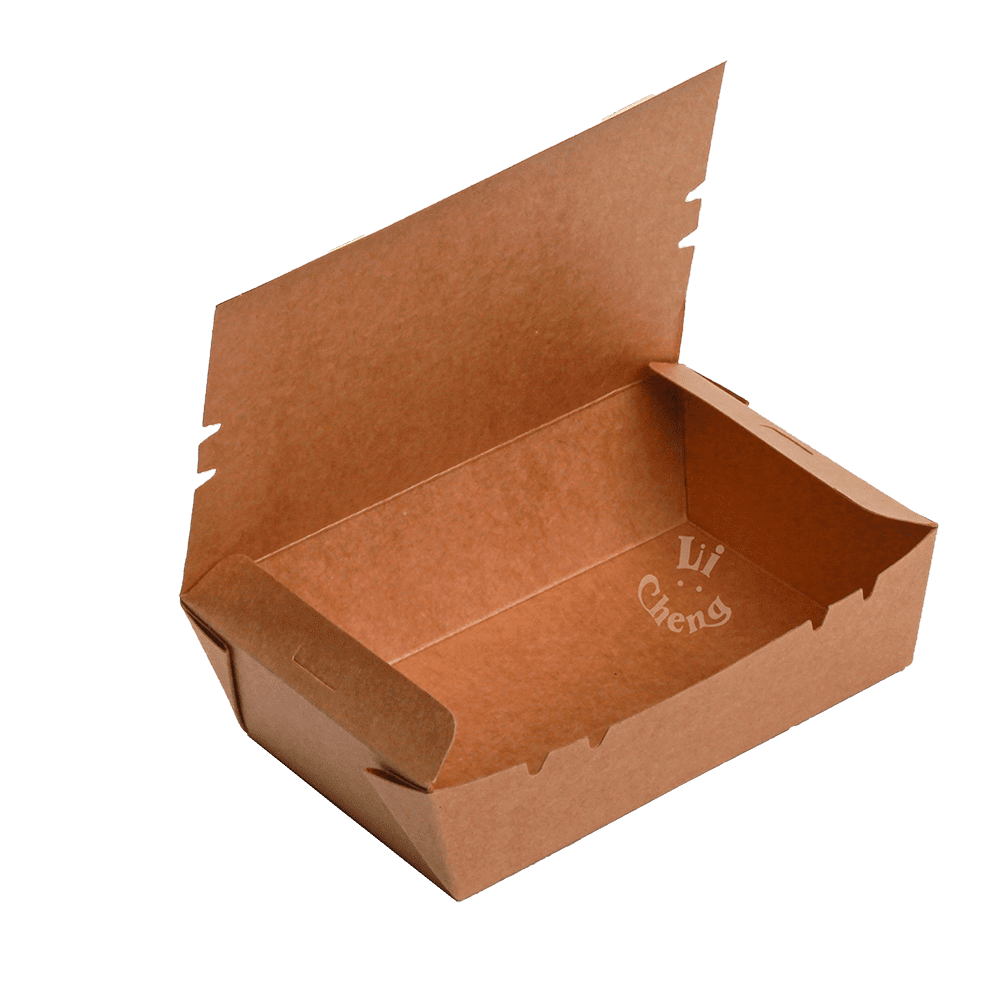 牛皮紙自扣餐盒