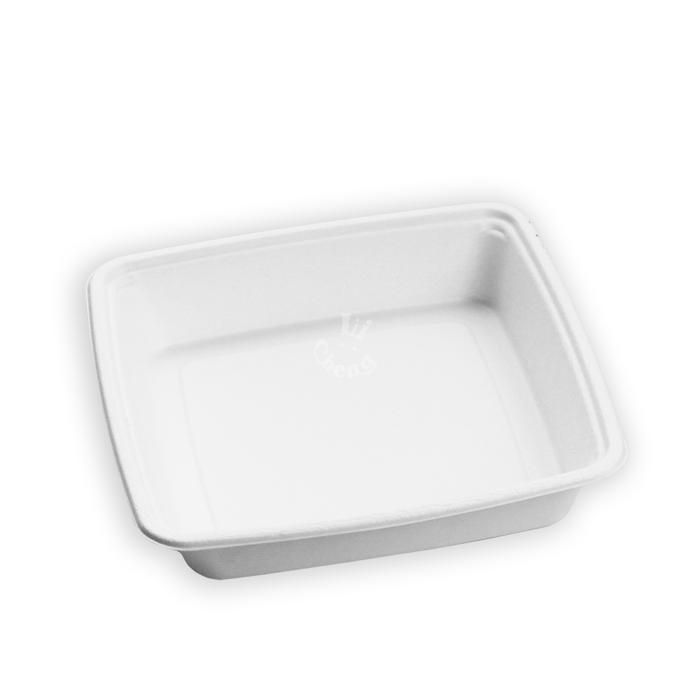 38號 1650ml 白色植纖九吋單格餐盒