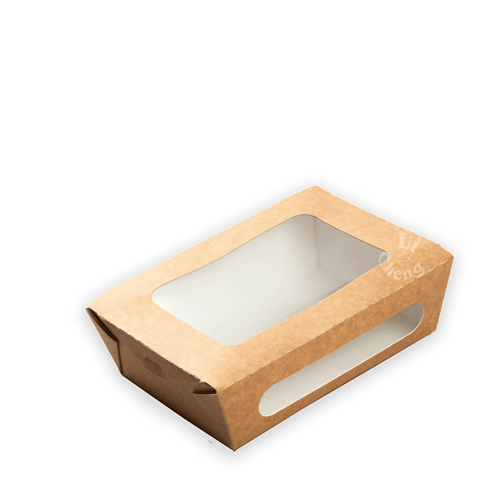 牛卡紙開窗沙拉盒