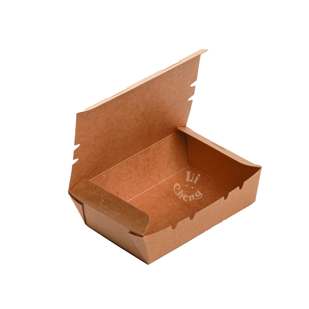 牛皮紙自扣餐盒