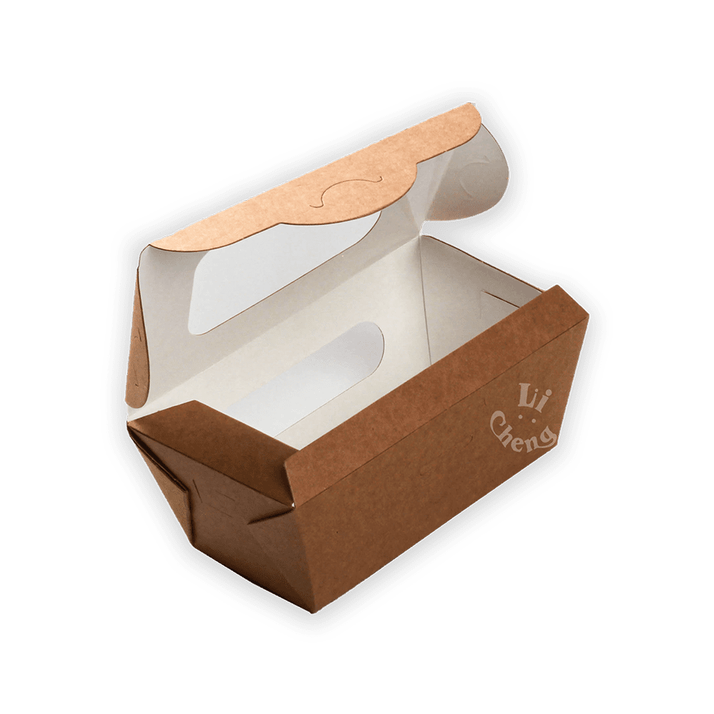 牛卡紙開窗沙拉盒