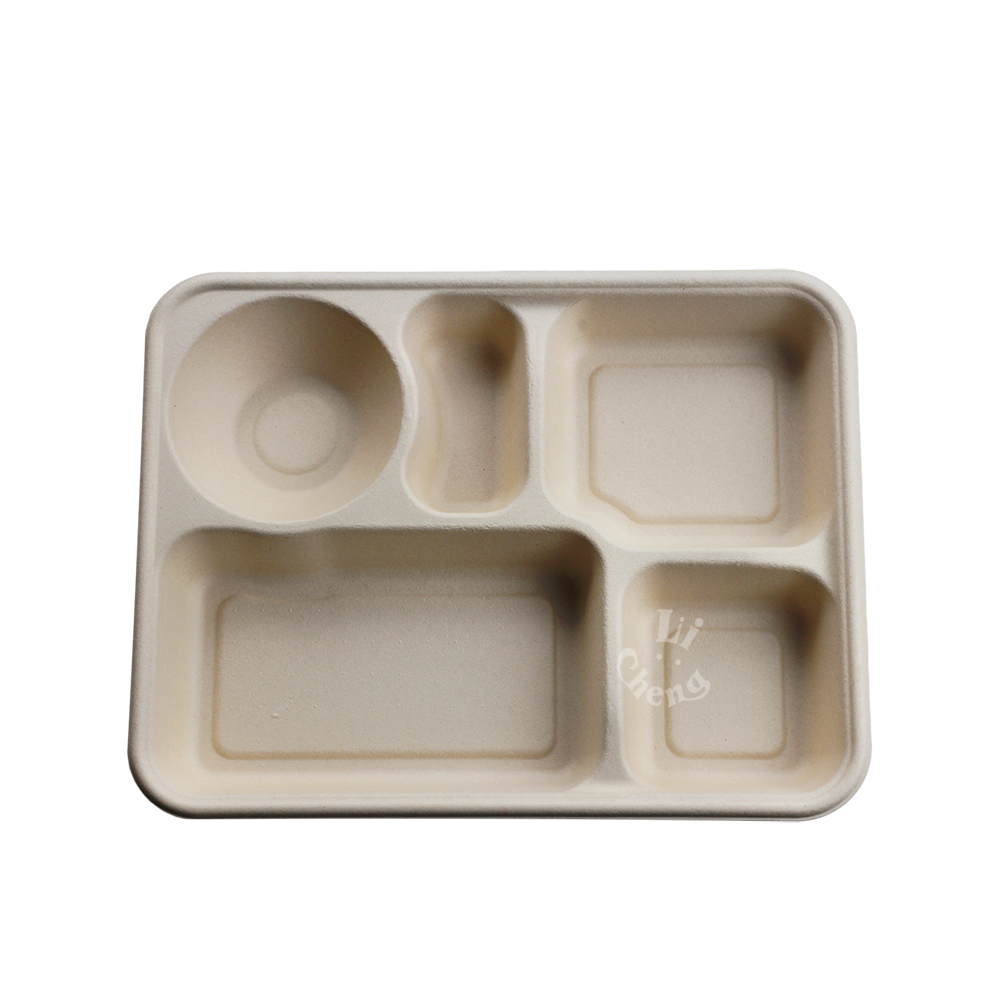 5號1550ml 植纖五分格餐盒