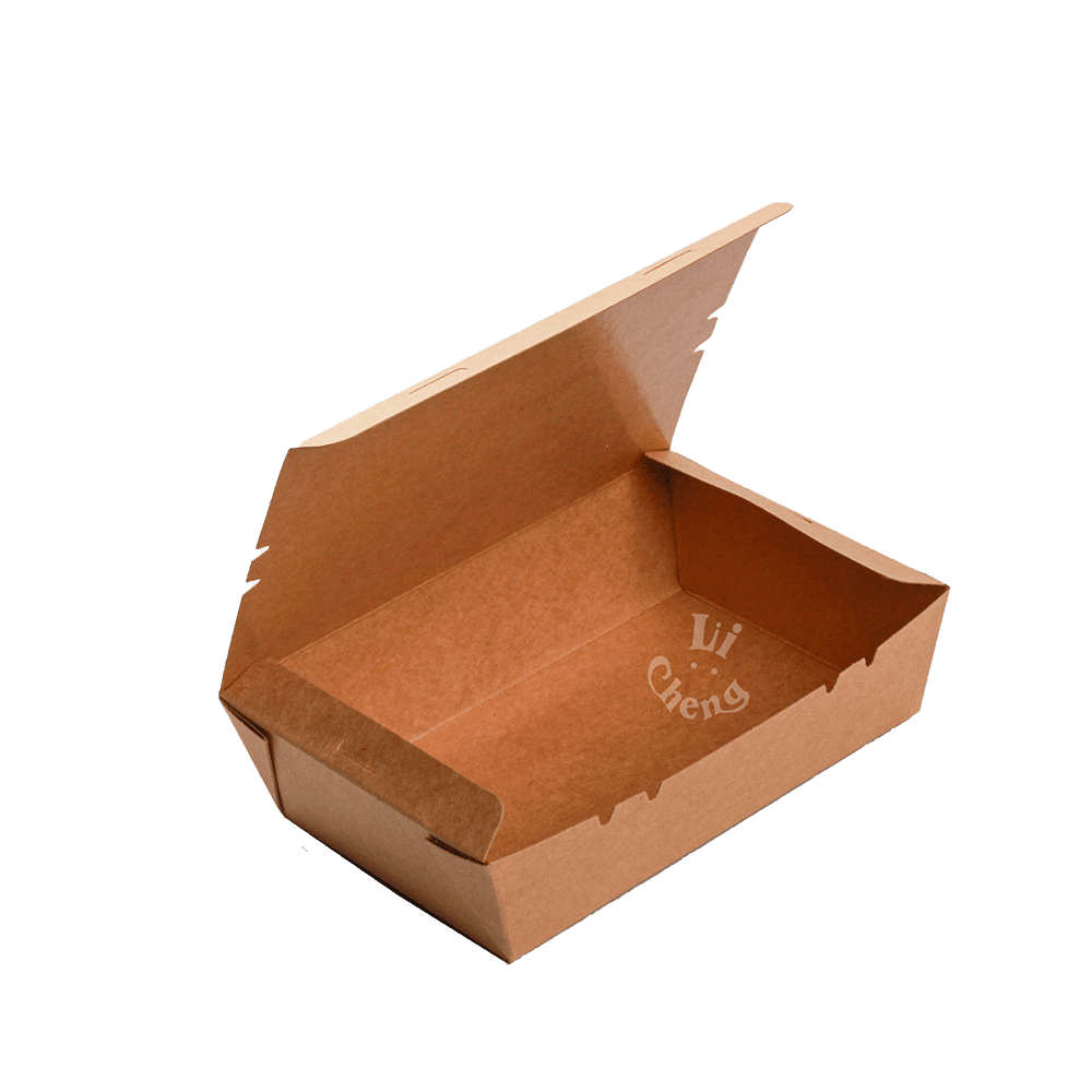 牛皮紙自扣餐盒