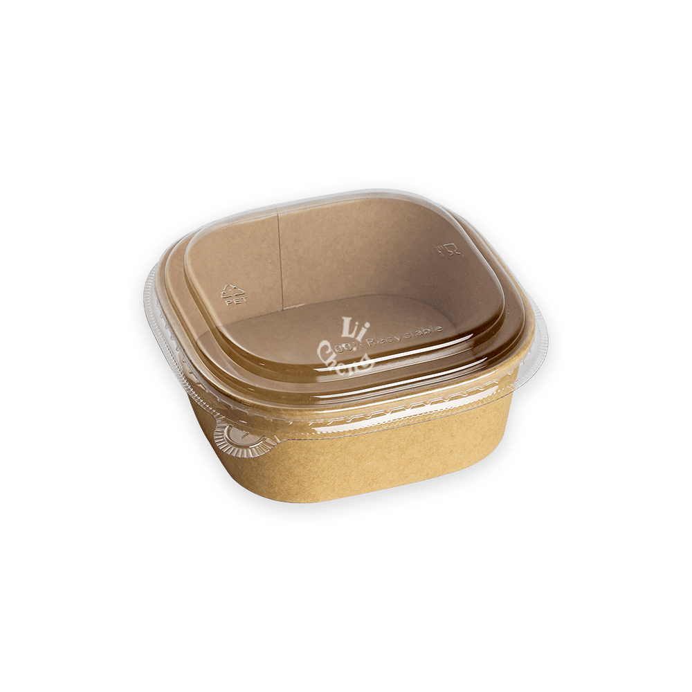 小正方形牛皮餐盒