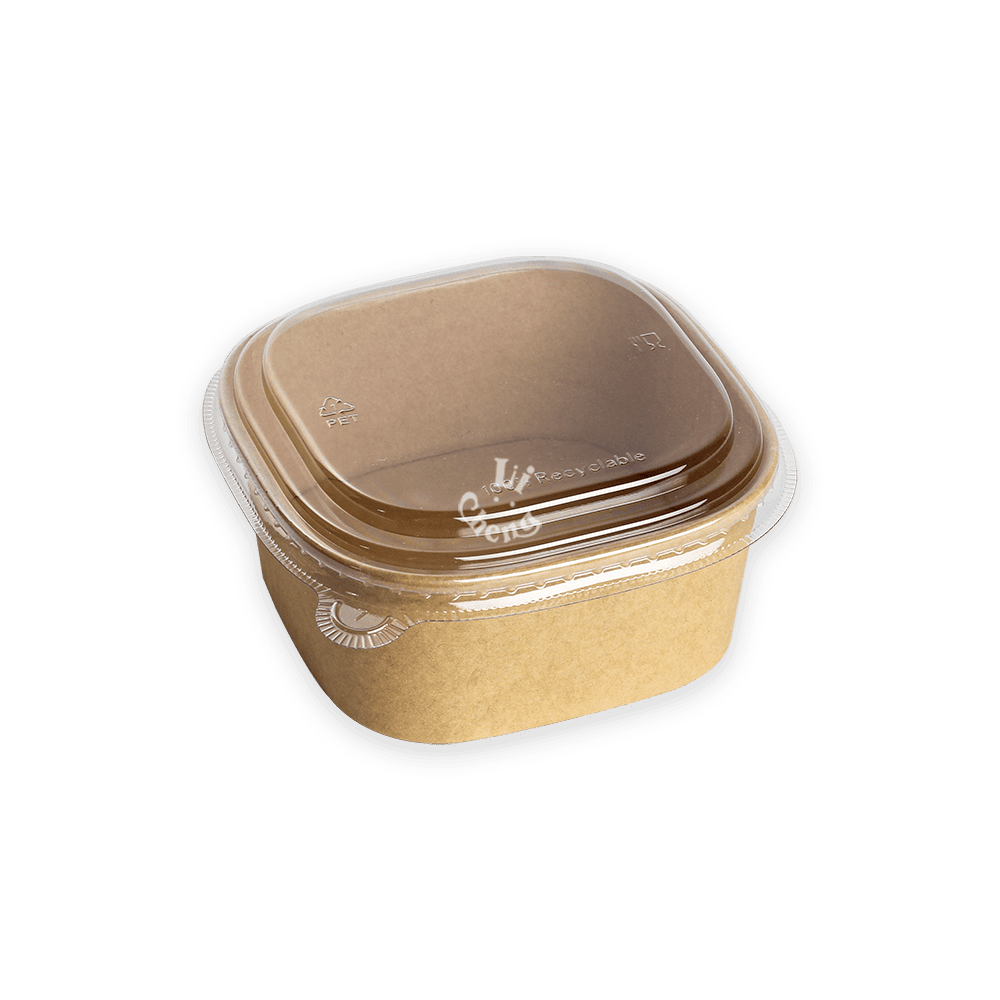 小正方形牛皮餐盒